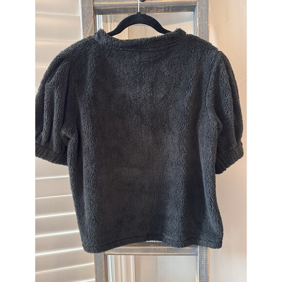 NEW Culture Code Girl’s Black Fleece Top XL Short Sleeve - Picture 2 of 8